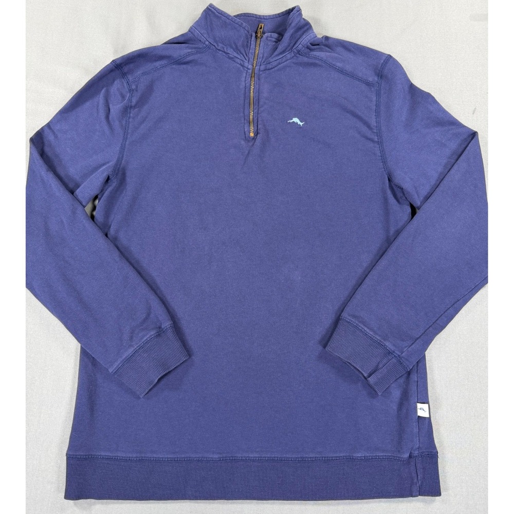 Tommy Bahama Girls XXL 16 Purple Quarter Zip Pullover Sweatshirt Cotton Stretch